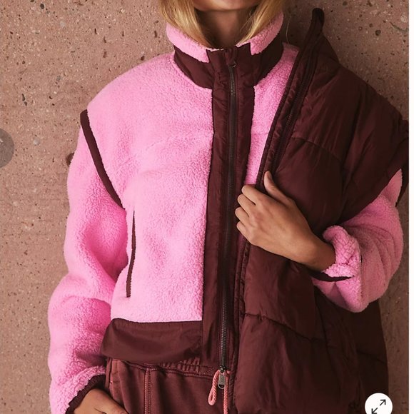 FP MOVEMENT Teal Blue Courtside Fleece Jacket NWT - Picture 5 of 5